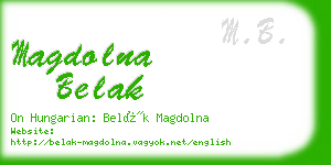 magdolna belak business card